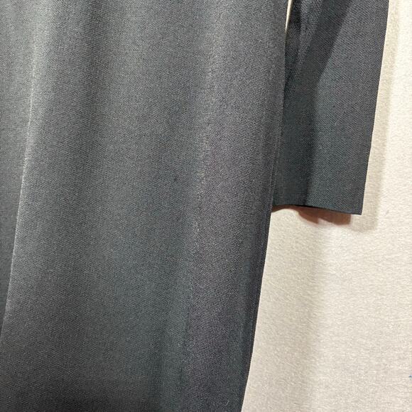 Eliza J Black Long Sleeve Dress 1X Plus Cutout Minimal Chic Gold Zip  Detail - Picture 7 of 7